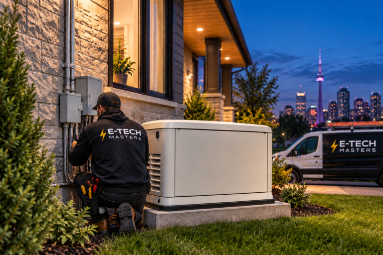 E-Tech Masters residential backup generator installation